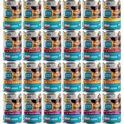 FRENDI Stücke in feiner Soße MIX Geschmacksrichtungen - Nassfutter für Hunde - 24x1250g - Fotogalerie 1