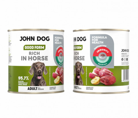JOHN DOG Good Form Rich in horse - Nassfutter für Hunde - 800g - Fotogalerie 2