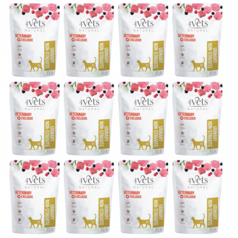4VETS Natural Urinary Non-struvite - nassfutter für Katzen - 12x85g - Fotogalerie 1