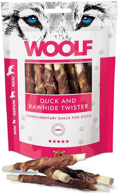 WOOLF Duck rawhide twister - Hundeleckerli - 100g - Fotogalerie 1