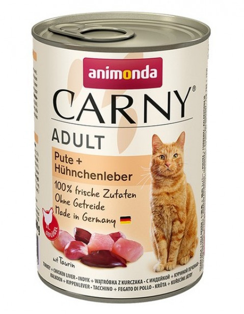 ANIMONDA Cat Carny Adult Truthahn mit Hühnerleber - Nassfutter für Katzen - 400 g - Fotogalerie 1