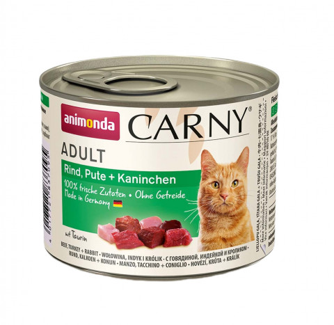 ANIMONDA Carny Adult Beef, turkey and rabbit - nassfutter für Katzen - 200g - Fotogalerie 1