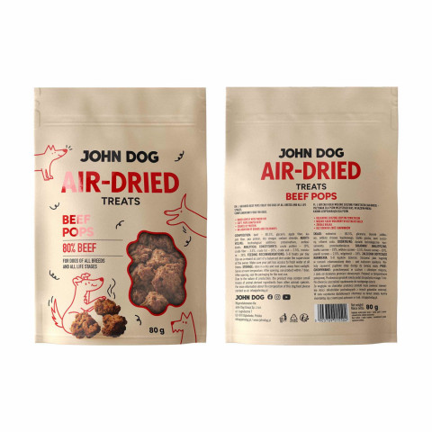 JOHN DOG Air-Dried Beef pops - leckerli für hunde - 80g - Fotogalerie 2