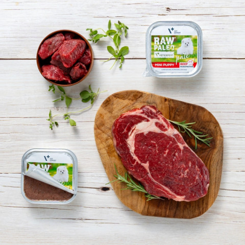 RAW PALEO Pate Mini Puppy Beef – Nassfutter für Welpen - 150 g - Fotogalerie 3