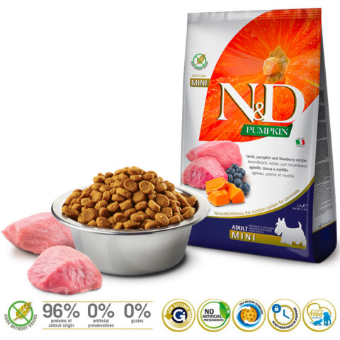 Farmina Pet Food 8010276033277 Hunde-Trockenfutter 2,5 kg Adult Heidelbeere, Lamm, Kürbis - Fotogalerie 2