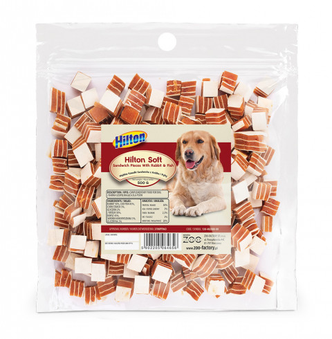 HILTON Sandwich pieces with rabbit and fish - Hundeleckerli - 500 g - Fotogalerie 1