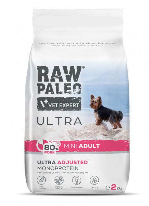 RAW PALEO Ultra Pork Mini Adult - trockenfutter für Hunde - 2kg - Fotogalerie 1