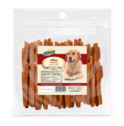 HILTON Kaninchenstreifen – Leckerbissen für Hunde – 500 g - Fotogalerie 1