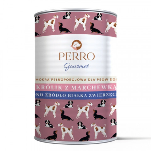 PERRO Gourmet Monoprotein Rabbit with carrot - Nassfutter für Hunde - 400g - Fotogalerie 1