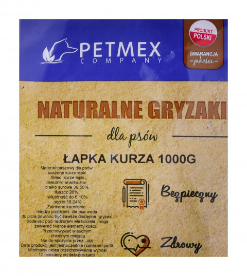 PETMEX Huhn Pfote Hund kauen - 1 kg - Fotogalerie 2