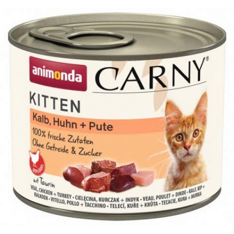 ANIMONDA Carny Kitten Veal, chicken, turkey - nassfutter für Katzen - 200g - Fotogalerie 1