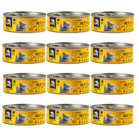 3COTY Chicken with spirulina Senior - nassfutter für Katzen - 12x80g - Fotogalerie 1