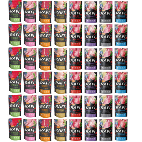 DOLINA NOTECI Rafi MIX Geschmacksrichtungen - Nassfutter für Hunde - 48x500 g - Fotogalerie 1