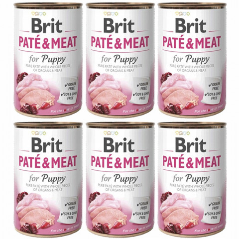 BRIT Paté & Meat Puppy Huhn - Nassfutter für Hunde - 6x400g - Fotogalerie 1