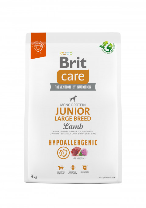 BRIT Care Hypoallergenic Junior Large Breed Lamb - Trockenfutter für Hunde - 3 kg - Fotogalerie 1