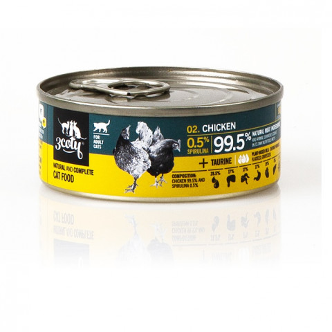 3COTY Chicken with spirulina - nassfutter für Katzen - 24x80g - Fotogalerie 10