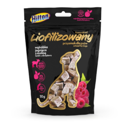 HILTON Freeze-dried treats with lamb liver and raspberries - leckerli für hunde - 50g - Fotogalerie 1