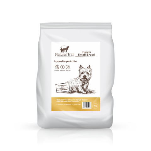 NATURAL TRAIL Insect Small Breed Hypoallergene Diät - Trockenfutter für Hunde - 2 kg - Fotogalerie 1