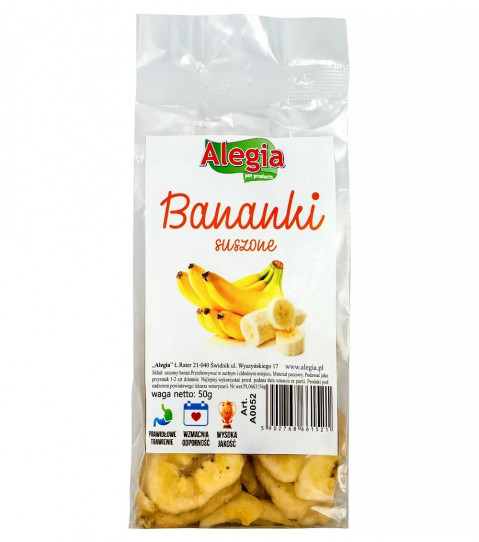 ALEGIA Dried bananas - leckerli für Nagetiere und Kaninchen - 60g - Fotogalerie 1