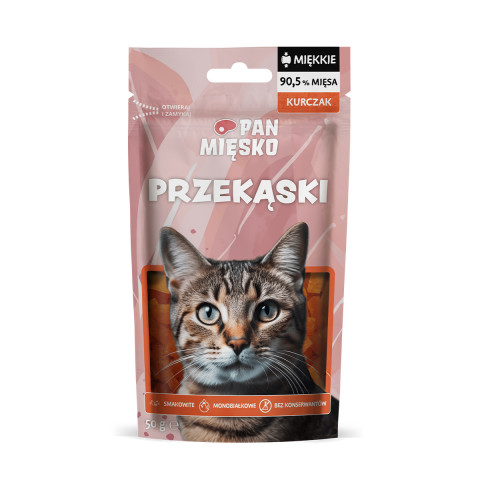 PAN MIĘSKO Chicken Snacks - Katze behandeln - 50g - Fotogalerie 1