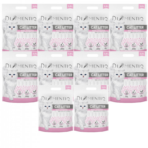 DIAMENTIQ Micro Baby Powder Silikatstreu, nicht klumpend für Katzen – 10x3,8 l - Fotogalerie 1