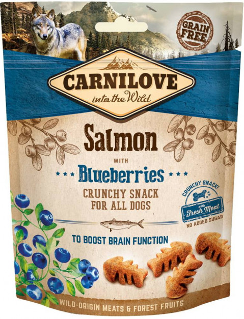 CARNILOVE Fresh Crunchy Lachs+Blaubeere Hundeleckerli - 200 g - Fotogalerie 1