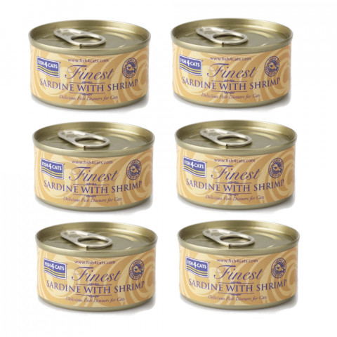 FISH4CATS Sardine with shrimp - nassfutter für Katzen - 6x70g - Fotogalerie 1