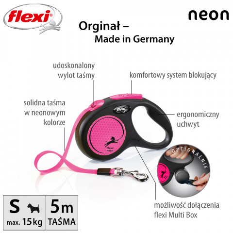 Flexi New Neon S 5 m Hund Rückziehbare Leine - Fotogalerie 6