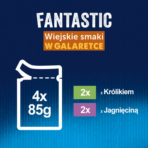 Felix Fantastic Kaninchen, Lamm - Nassfutter für Katzen 340 g (4x 85 g) - Fotogalerie 9