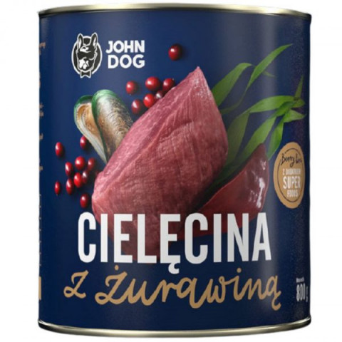 JOHN DOG Berry Adult Veal with cranberries - Nassfutter für Hunde - 6 x 800 g - Fotogalerie 3