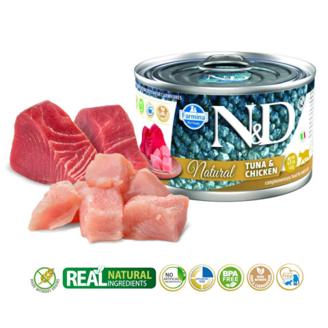 FARMINA N&D Cat Natural Thunfisch&Huhn- Nassfutter für Katzen - 140 g - Fotogalerie 2