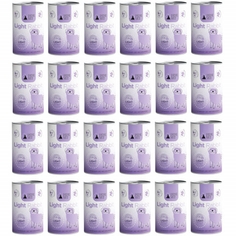 PAKA ZWIERZAKA Pepe Vet Light Mono Rabbit - Nassfutter für Hunde - 24x400g - Fotogalerie 1