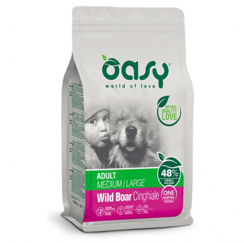 OASY One Animal Protein Adult Medium/Large Wild Boar - trockenfutter für Hunde - 12kg - Fotogalerie 1