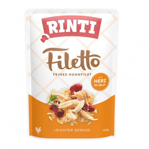 RINTI Filetto Chicken fillet with hearts - Nassfutter für Hunde - 100g - Fotogalerie 1