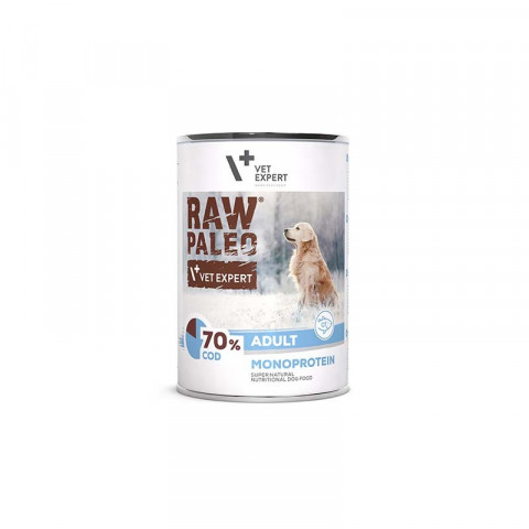 VET EXPERT Raw Paleo Adult Monoprotein Kabeljau – Nassfutter für Hunde – 400 g - Fotogalerie 5