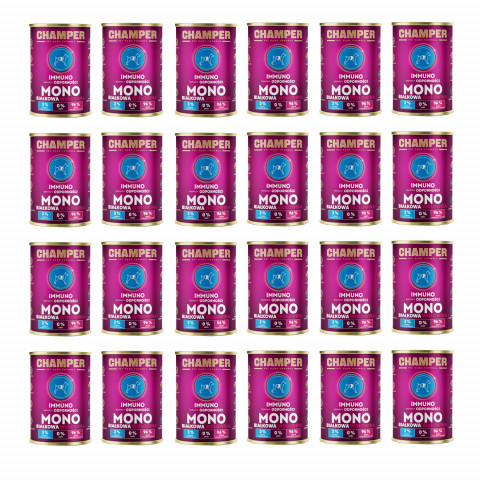 CHAMPER Immuno Monoprotein Rind – Nassfutter für Hunde – 24×400 g - Fotogalerie 1