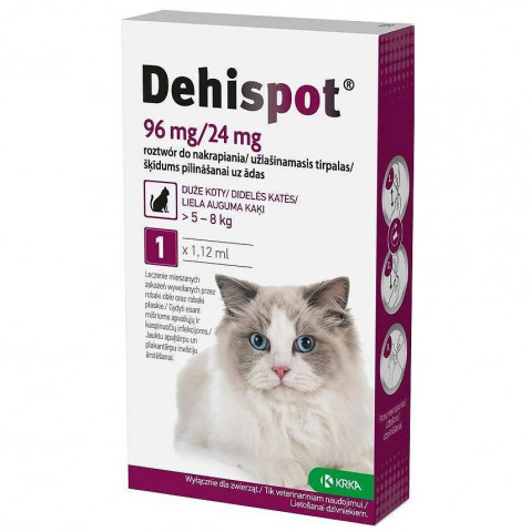KRKA Dehispot (5 - 8kg) - tropfen gegen flöhe und zecken für katzen – 1x1.12ml - Fotogalerie 1