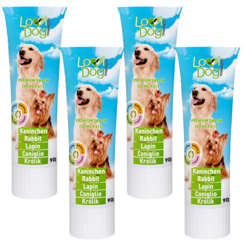 LOVIDOG Paste mit Kaninchen – Leckerli für Hunde – 4x90g - Fotogalerie 1