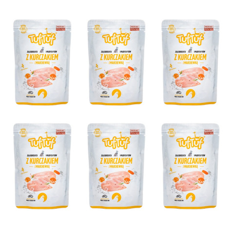 TUF TUF with chicken and carrot - Nassfutter für Hunde - 6x300g - Fotogalerie 1
