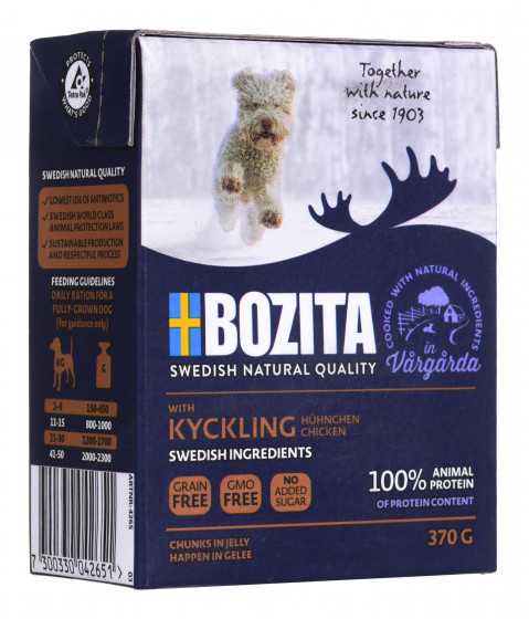 BOZITA Nasses Hundefutter Stückchen in Gelee Huhn 370 g - Fotogalerie 3