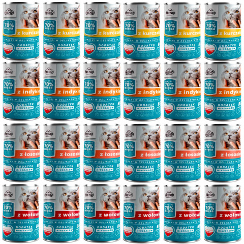 FRENDI Stückchen in feiner Soße MIX Geschmacksrichtungen - Nassfutter für Katzen - 24x400g - Fotogalerie 1