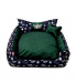 GO GIFT Hunde- und Katzenbett XXL - grün - 110x90x18 cm - Fotogalerie 3