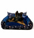 GO GIFT Hunde- und Katzenbett XL - navy blau - 100x80x18 cm - Fotogalerie 2