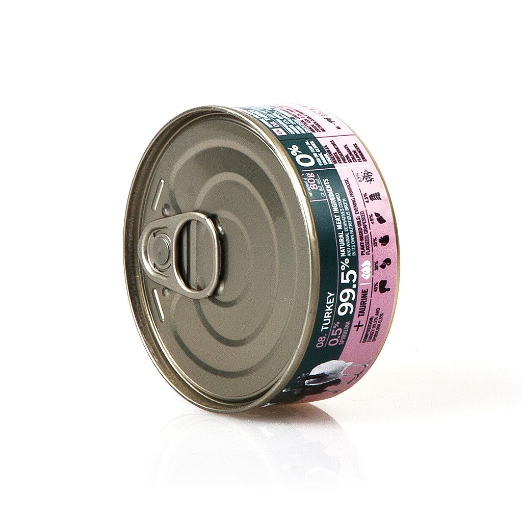 3COTY Turkey with spirulina - nassfutter für Katzen - 80g - foto 3