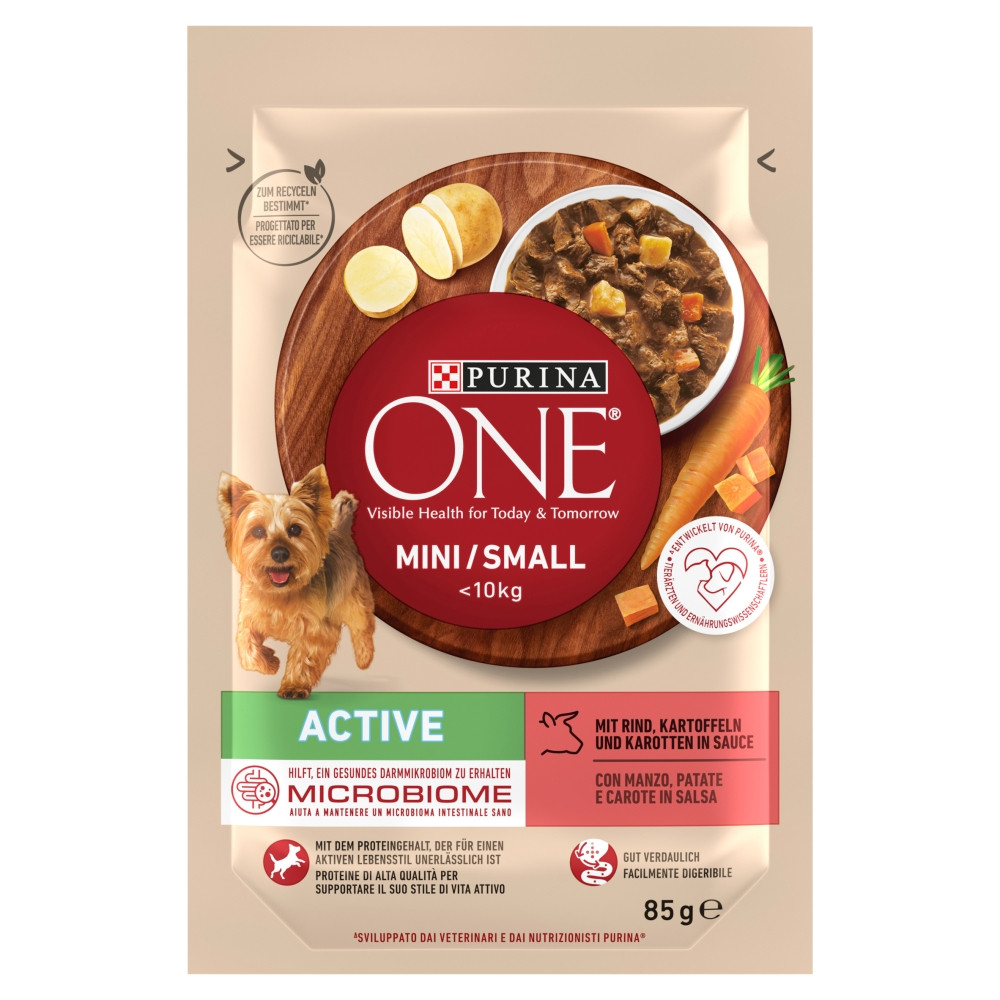 PURINA One Mini/Small Active Beef - Nassfutter für Hunde - 85g - foto 3