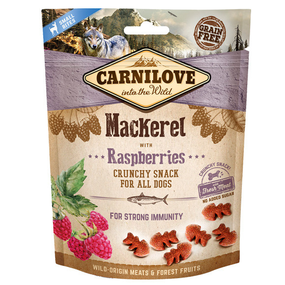 CARNILOVE Fresh Crunchy Makrele + Himbeeren - Hundeleckerli - 200 g - foto 1