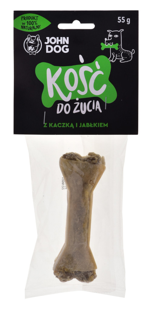 JOHN DOG Chewing bone with duck and apple - hundekauartikel - 12 cm - foto 1