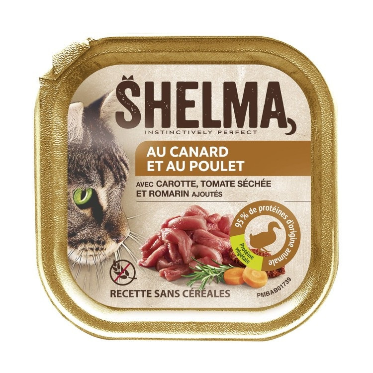 SHELMA Duck and chicken pate - nassfutter für Katzen - 6x100g - foto 1