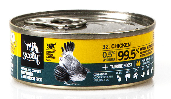 3COTY Chicken with spirulina For kittens and nursing cats - nassfutter für Katzen - 80g - foto 9