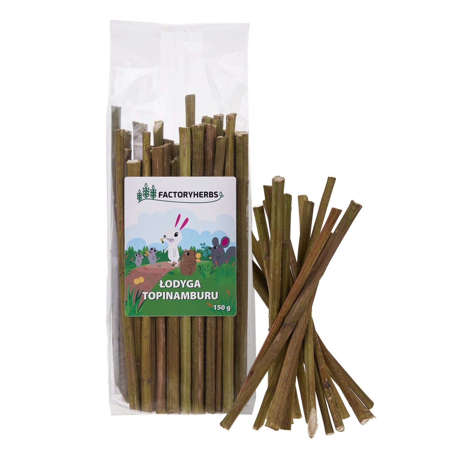 FACTORYHERBS Topinamburstängel - Leckerbissen für Nagetiere und Kaninchen - 150g - foto 2